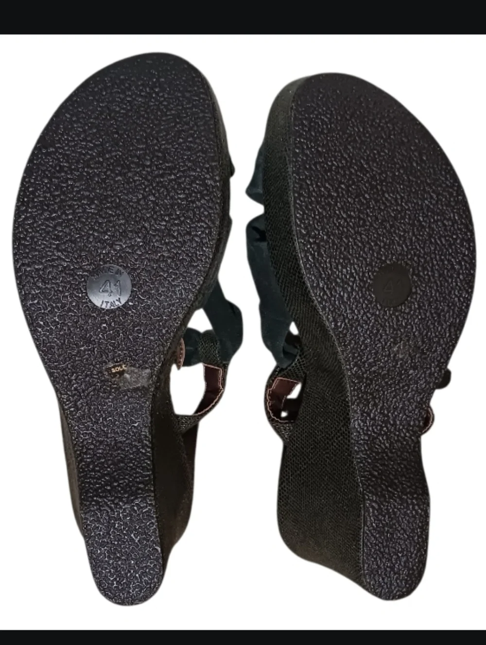 Sundance Wedge Platform Slingback Sandal Embossed 9.5/10